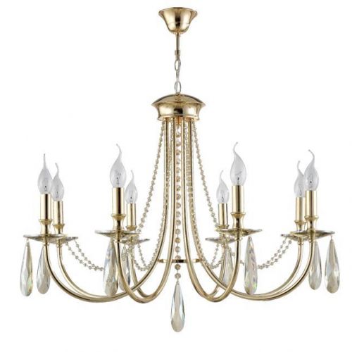 Люстра VICTORIA SP8 GOLD/AMBER